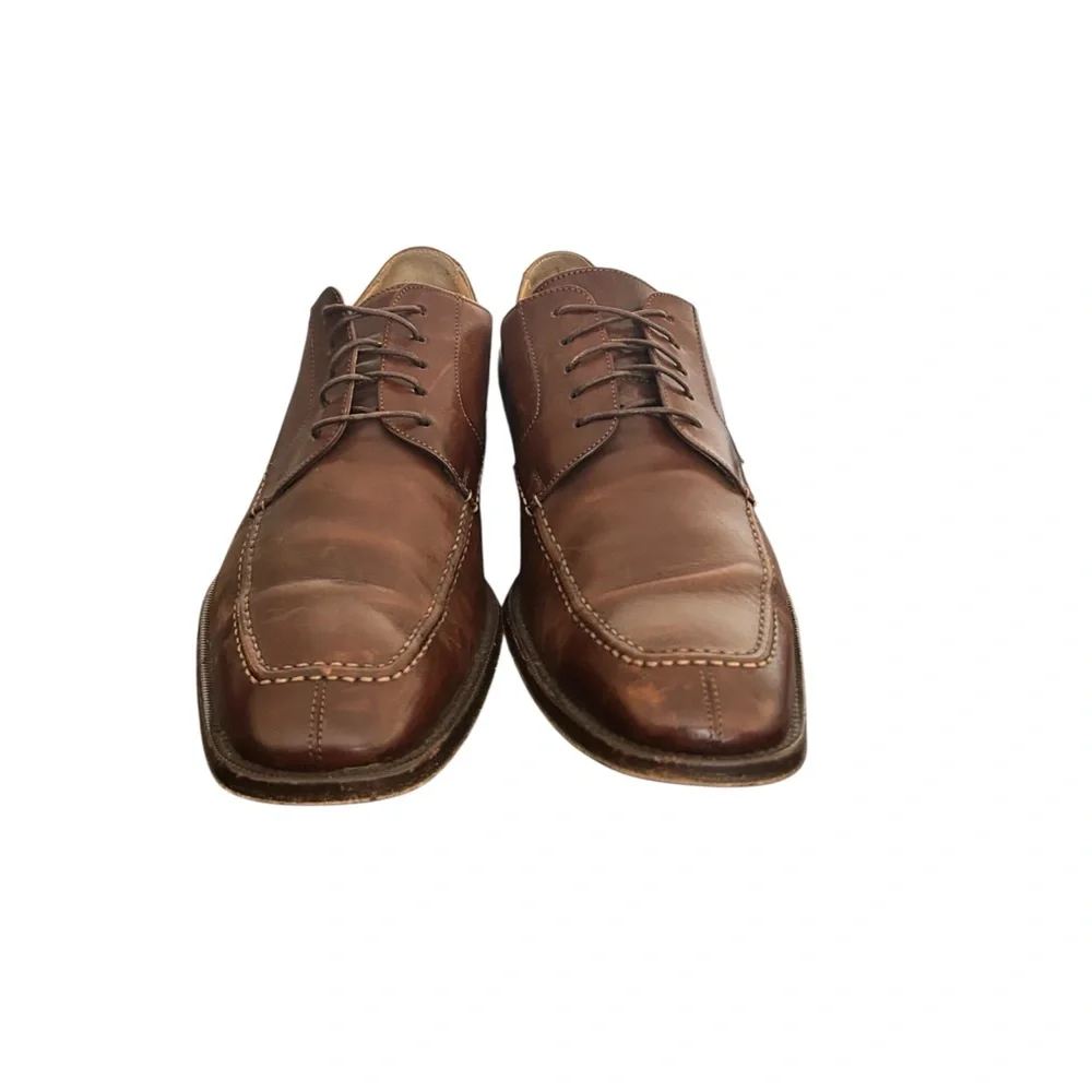 Cole Haan Men’s Brown Leather Apron Toe Derby Dress Shoes C07146 Size 9M